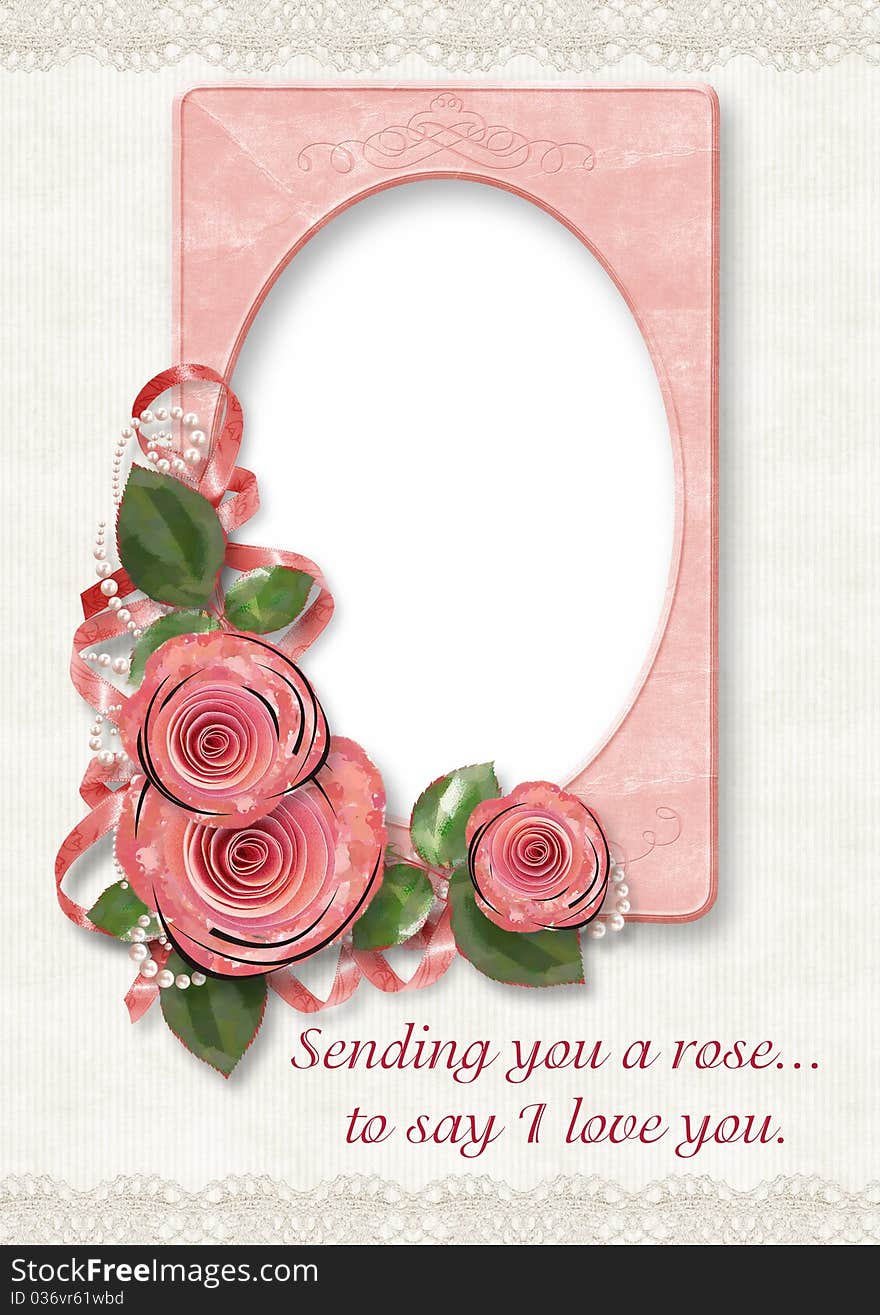 Victorian background with flowers and space for text or photo. Victorian background with flowers and space for text or photo