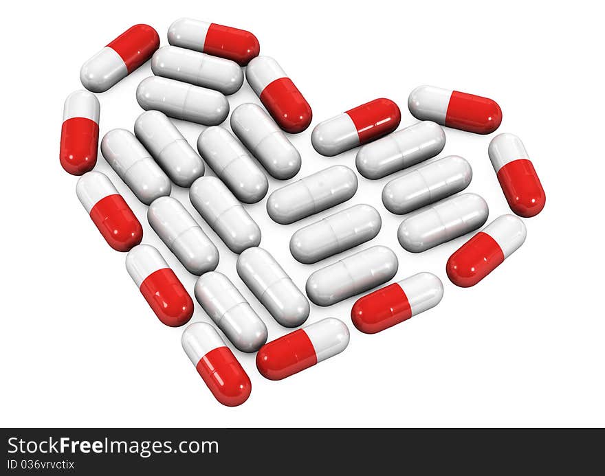 3d conceptual image of pills