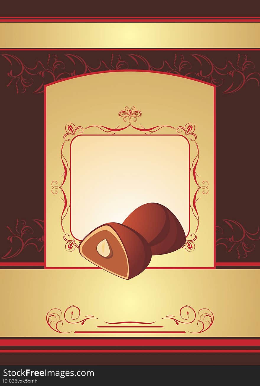 Chocolate Truffle. Background For Wrapping