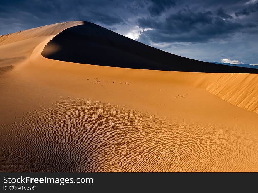 Mesquite Dunes at Death Valley National Park. Mesquite Dunes at Death Valley National Park