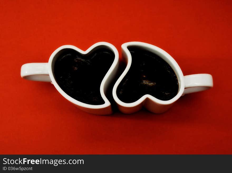 Valentines - cups in the shape of a heart. Valentines - cups in the shape of a heart.