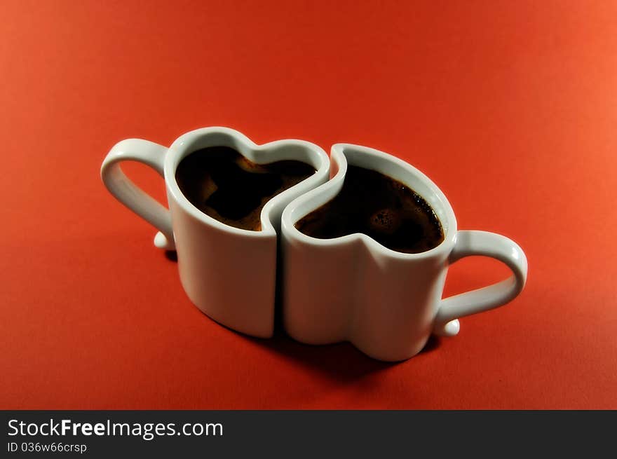 Valentines - cups in the shape of a heart. Valentines - cups in the shape of a heart.