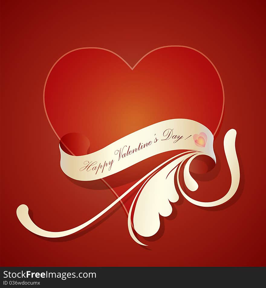 Valentine greeting, clip art illustration. Valentine greeting, clip art illustration