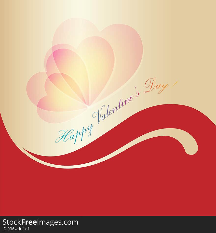 Valentine greeting, clip art illustration. Valentine greeting, clip art illustration