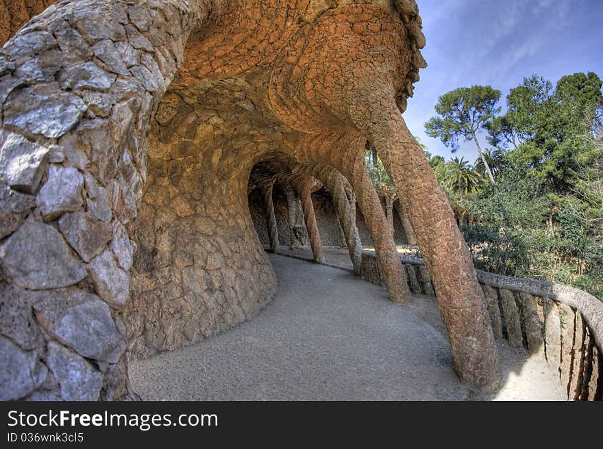 Park Guell, Barcelona, Catalonia, Spain