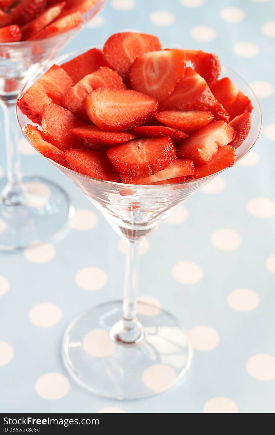 Strawberries in glasses