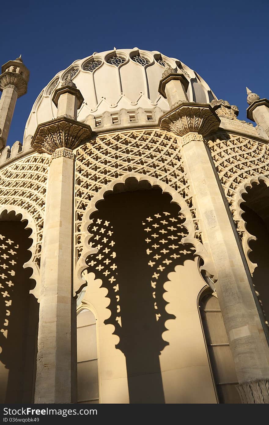 Looking up at Brighton Pavilion