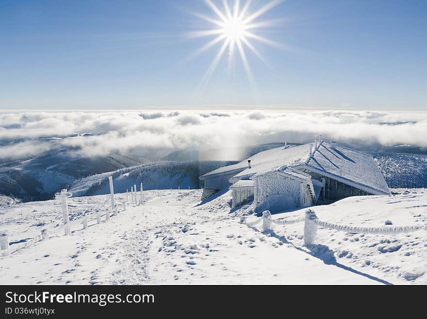 Beautiful winter mood, snow covered landscape. Beautiful winter mood, snow covered landscape