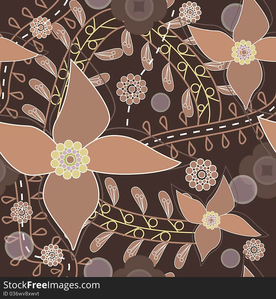 Flowers abstract seamless  texture in gentle colors. Flowers abstract seamless  texture in gentle colors