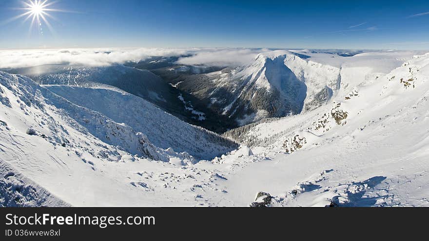 Beautiful winter mood, snow covered landscape. Beautiful winter mood, snow covered landscape