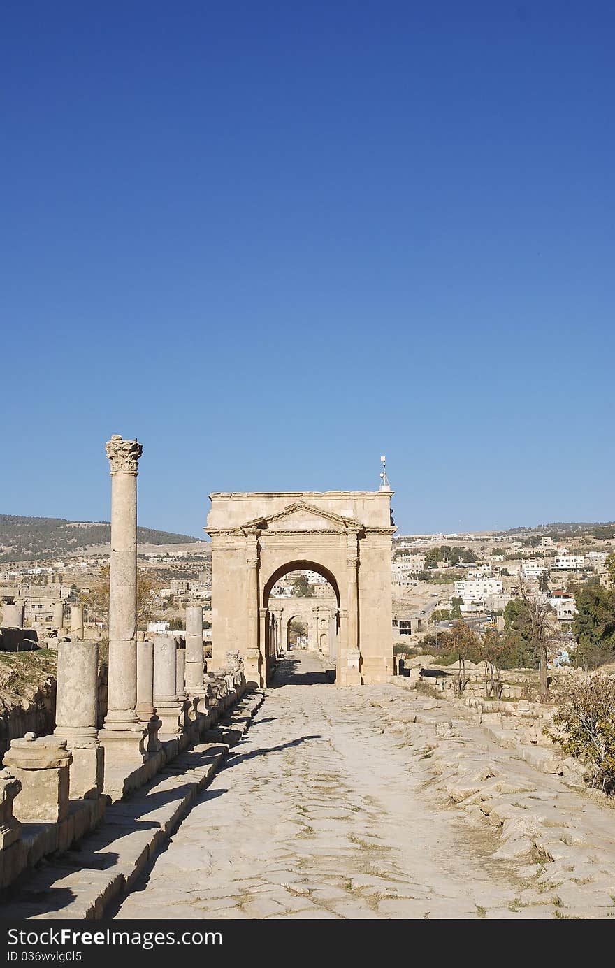 North Gate in Jerash, Jordan