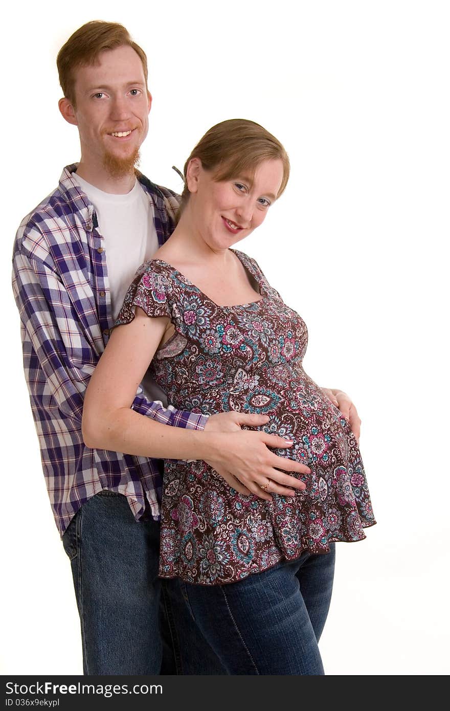 A young couple expecting their first child