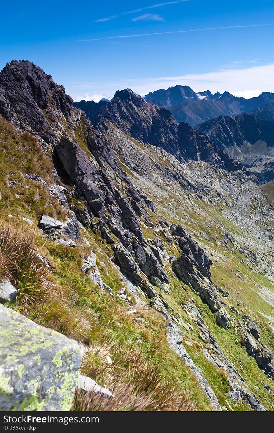 Summer mountain landscape in the Polish Tatry