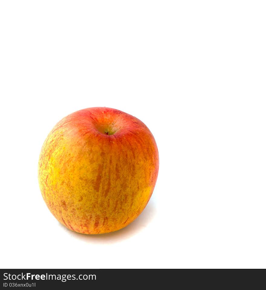 An Apple on White