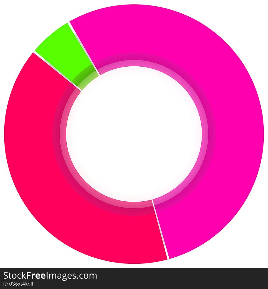 Colorful 3d pie graph isolated on white. Colorful 3d pie graph isolated on white