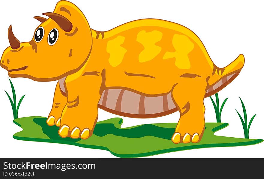 Baby triceratops created by used it for iconic or illustration in your design