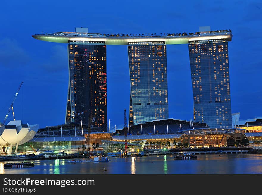 Skyscraper and night scene