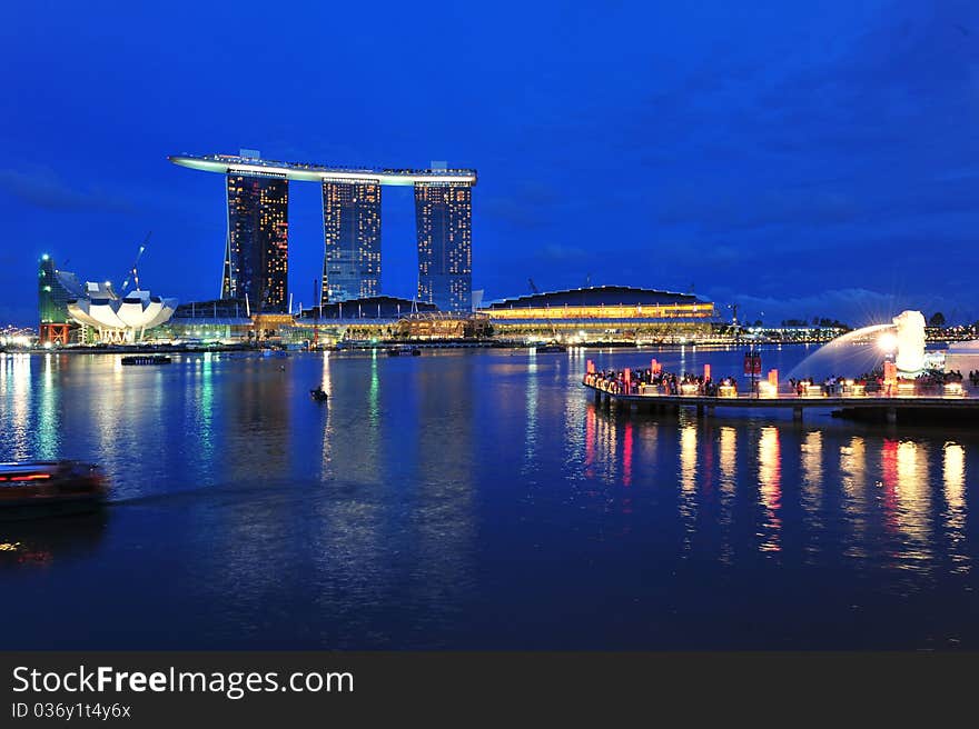 Night Scene Of Modern Building