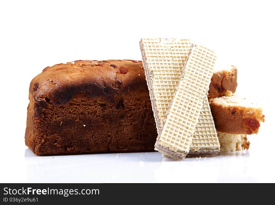 Cake and wafer