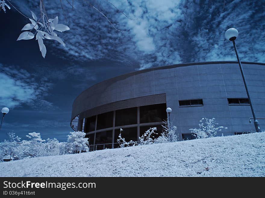 Infrared building in the parks