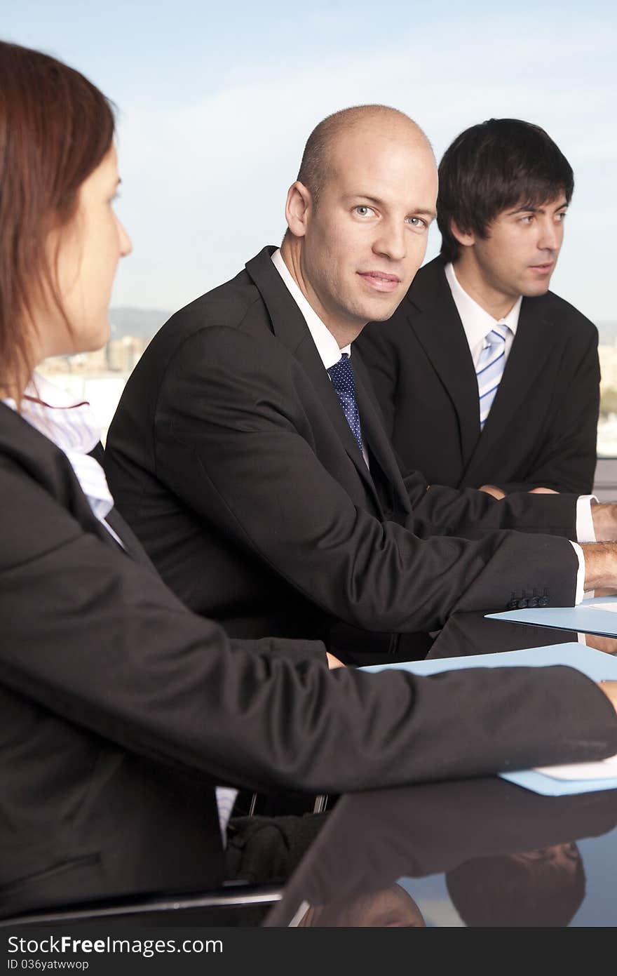 Businessman Relaxed At The Table