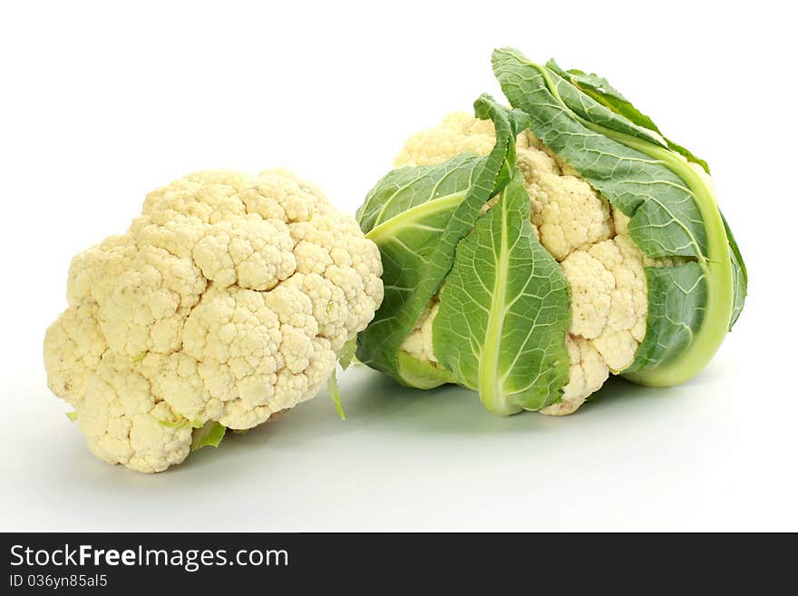 Whole Cauliflower isolated on white