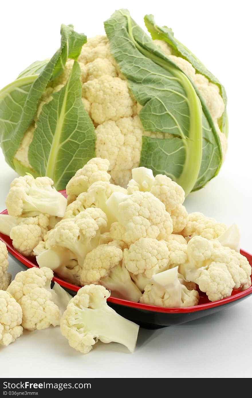 Cauliflower isolated on white background