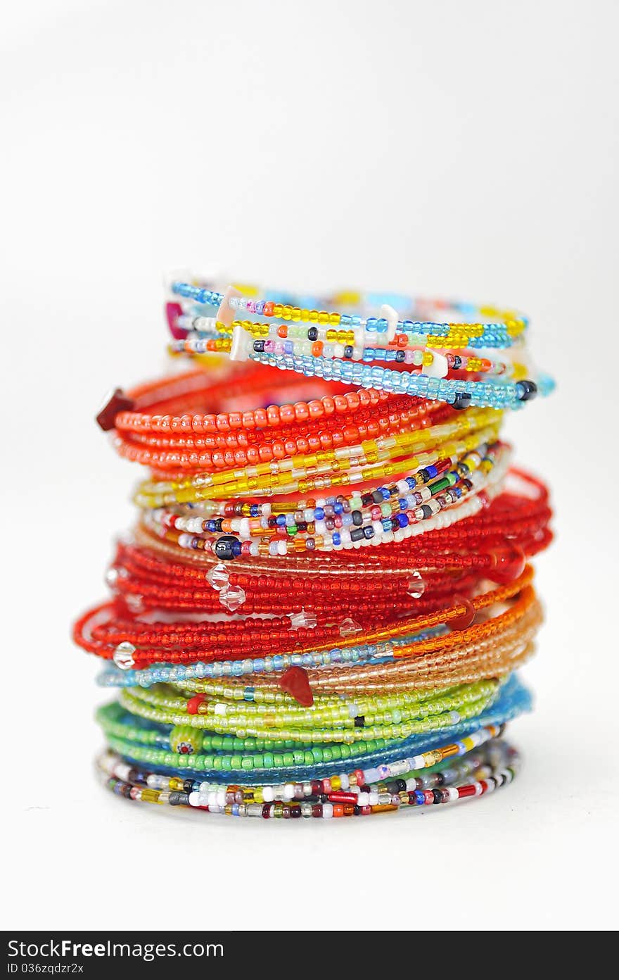 Many colorful fashion bracelets