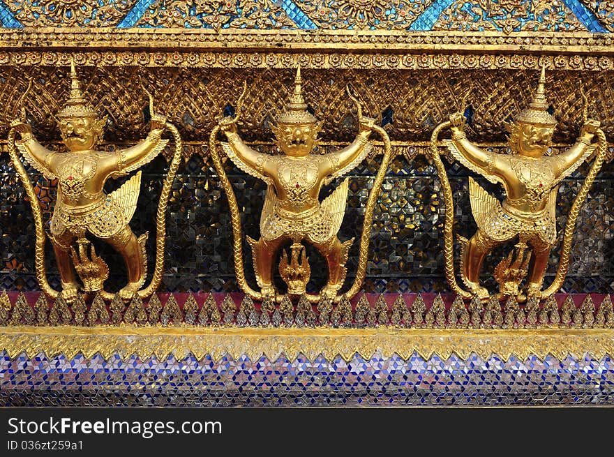 Golden Garuda At Temple Of The Emerald