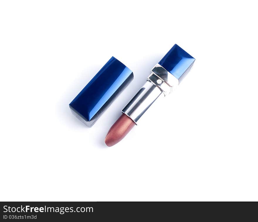 Glamor shiny lipstick isolated on white background