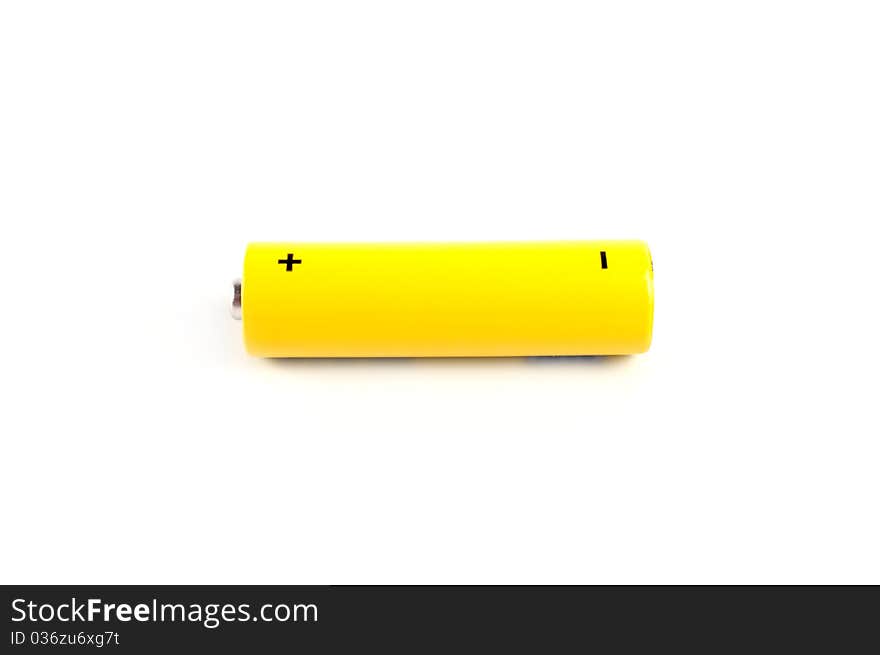 Battery isolated on white background