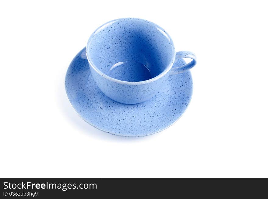 Blue cup with saucer