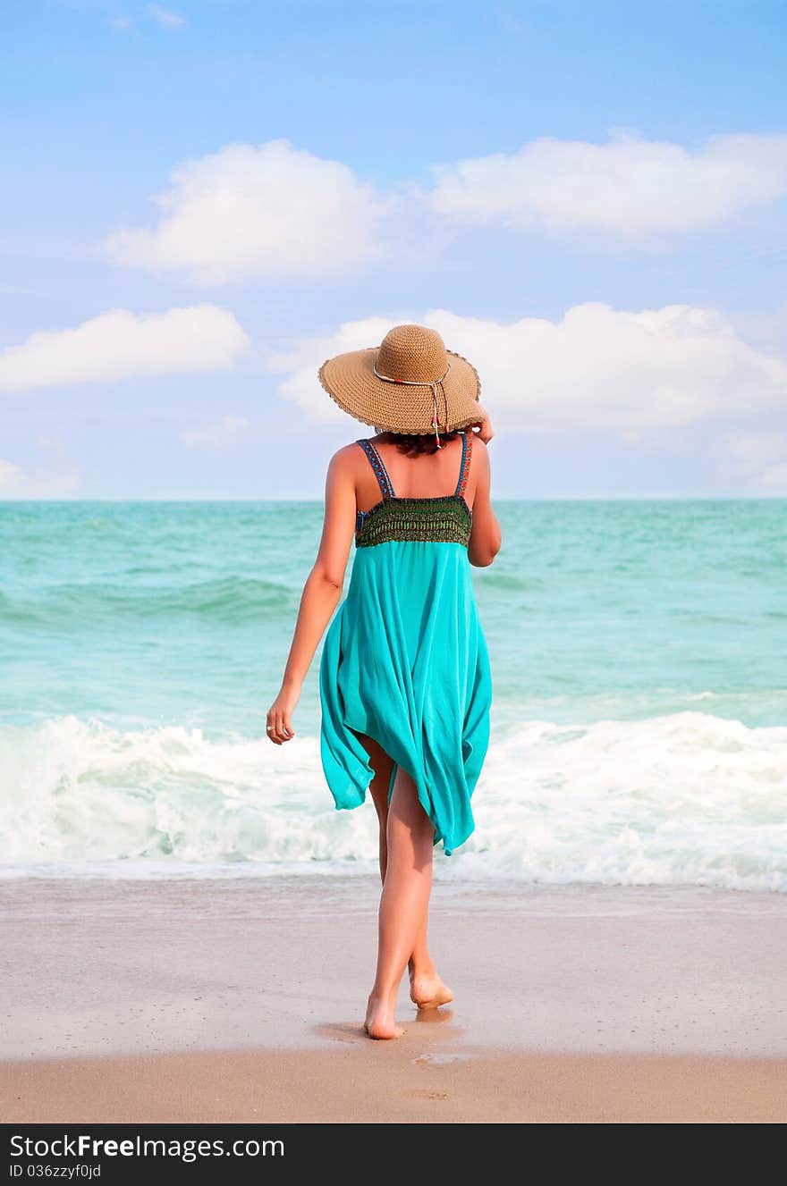 Young woman on the beach