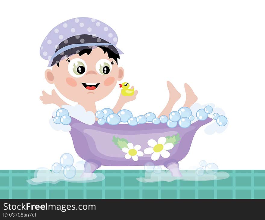 Boy In The Bath CMYK