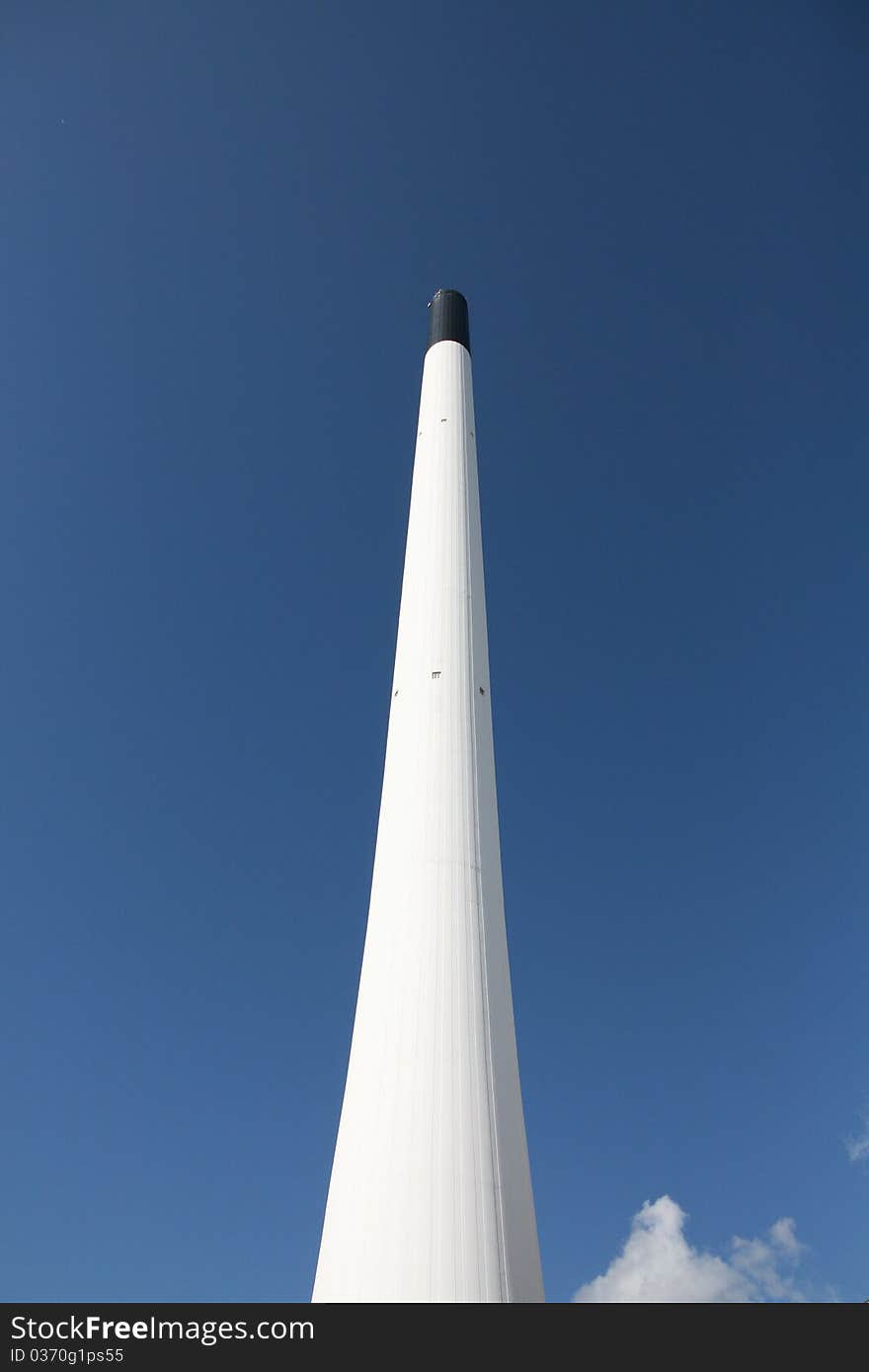 Tall chimney on a power plant