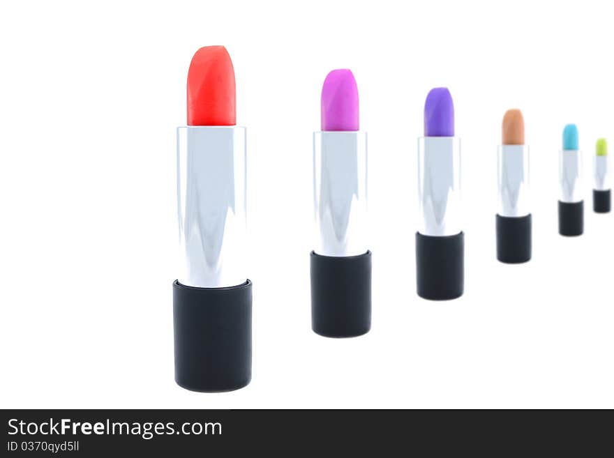 Different color of lipstick - beauty treatment