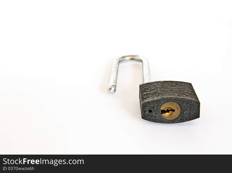 Padlock isolated on white background