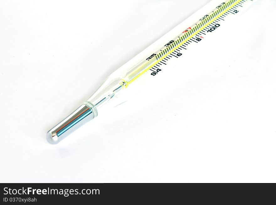 Thermometer isolated on a white