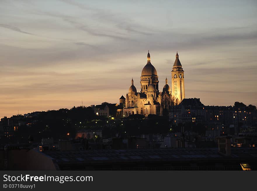 Basilique du Sacre Couer at dusk