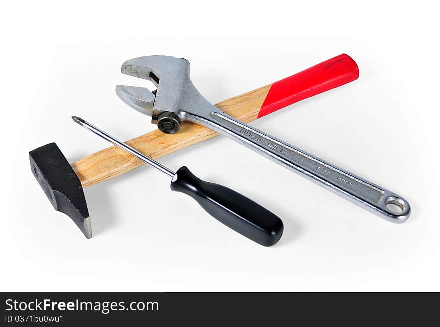 First plane of tools with white bottom. First plane of tools with white bottom