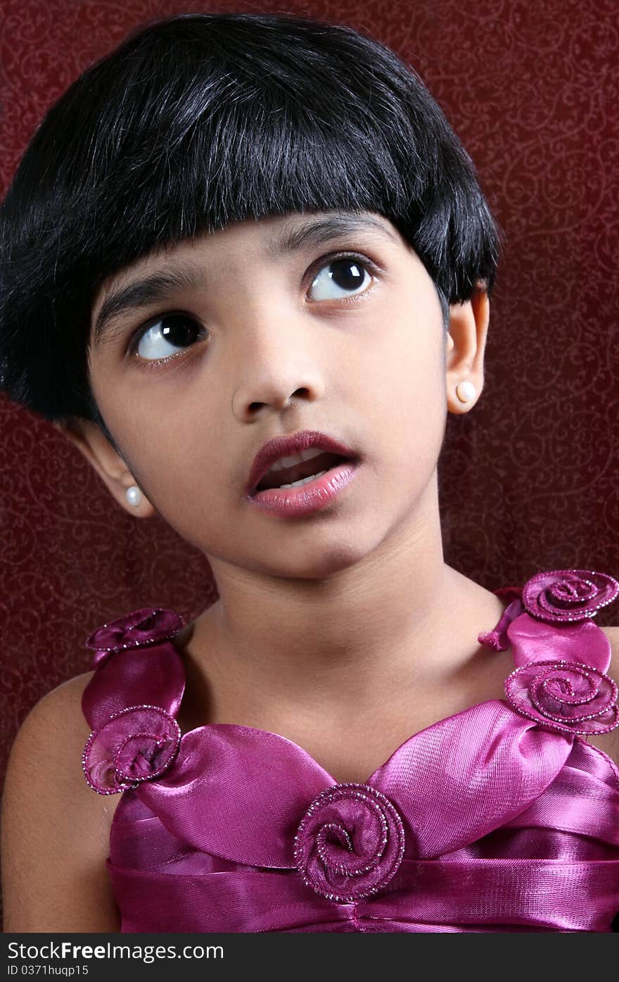 Portrait Of Cute Indian Girl