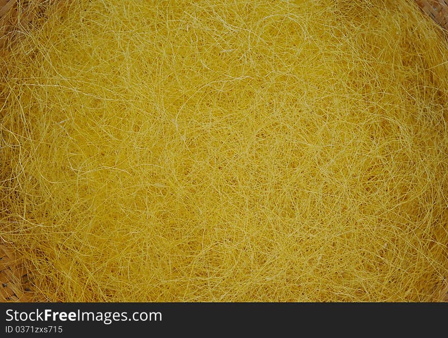 Silk from the silkworm , yellow color