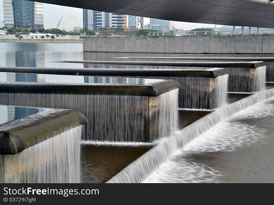 Dam flow flowing Water Putrajaya