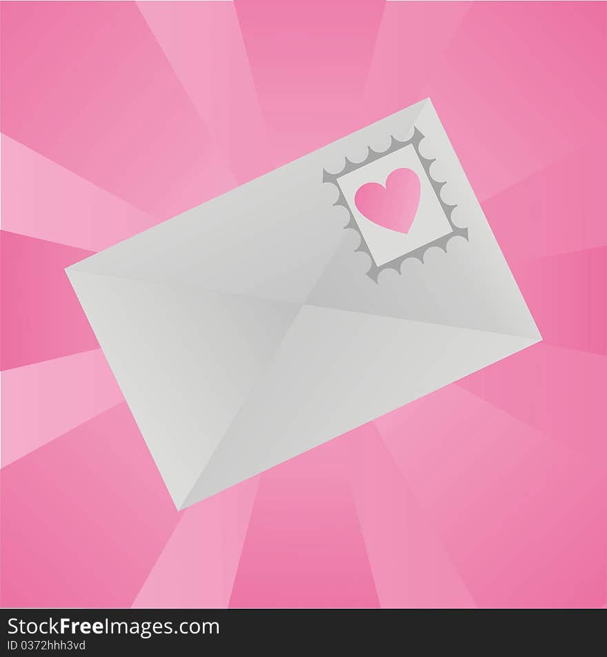 St. valentine's day background with love letter. St. valentine's day background with love letter