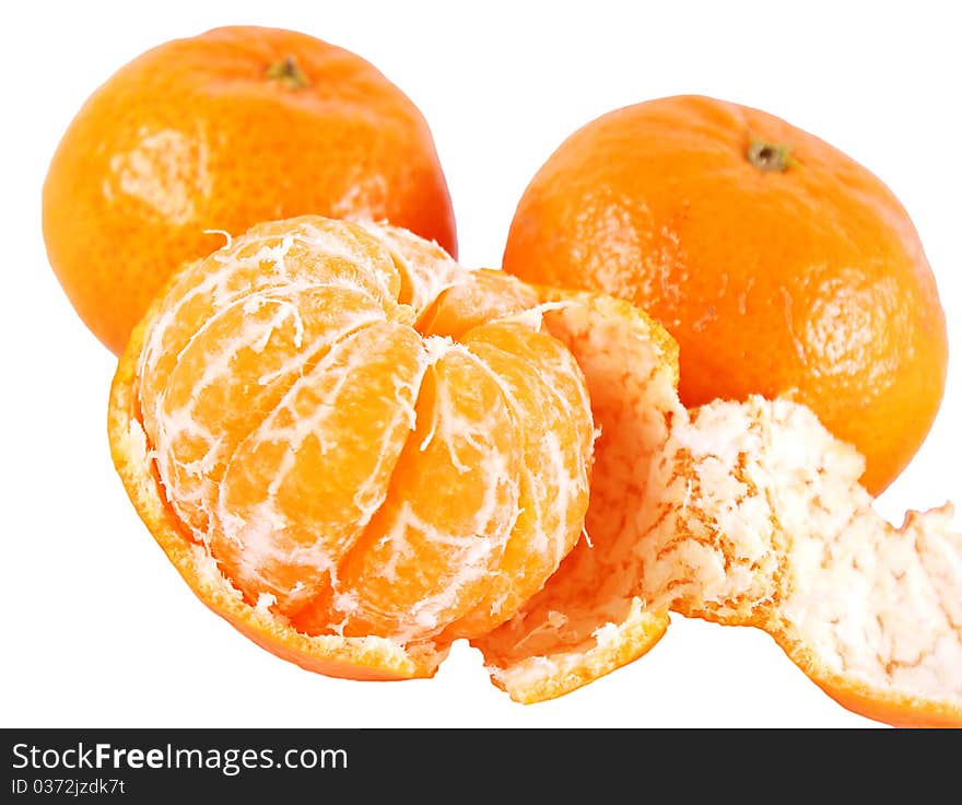 Tangerine Peel on a white background. Tangerine Peel on a white background.