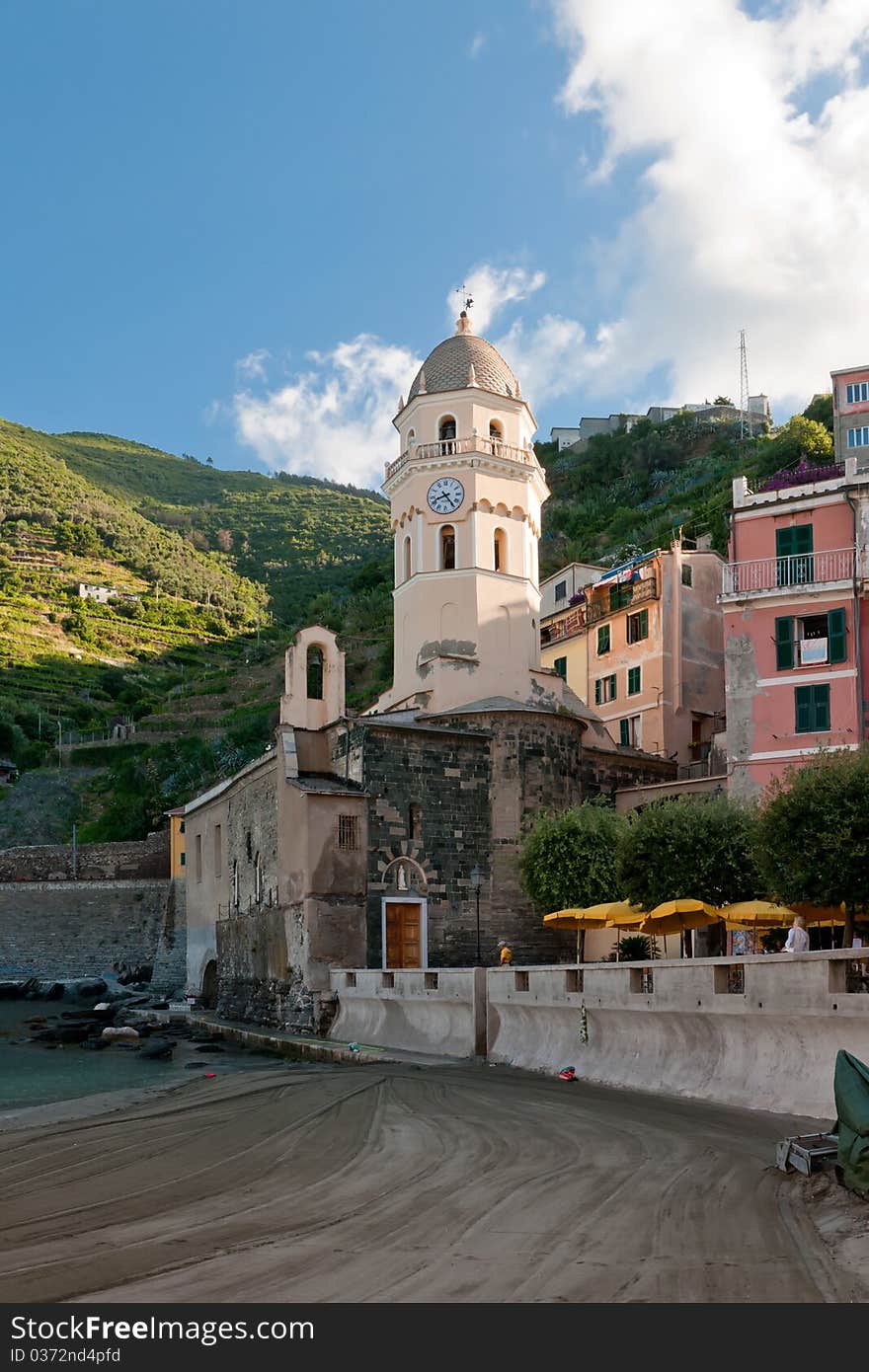 Church in small fishing village Vernazza (Cinque Terre, Italy). Church in small fishing village Vernazza (Cinque Terre, Italy)