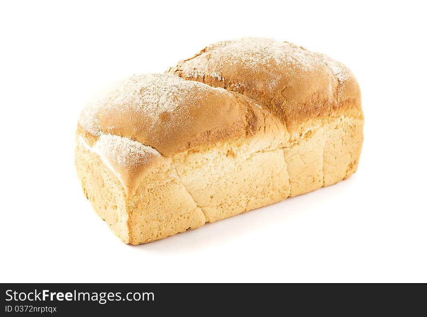 Wheaten bread isolated on the white