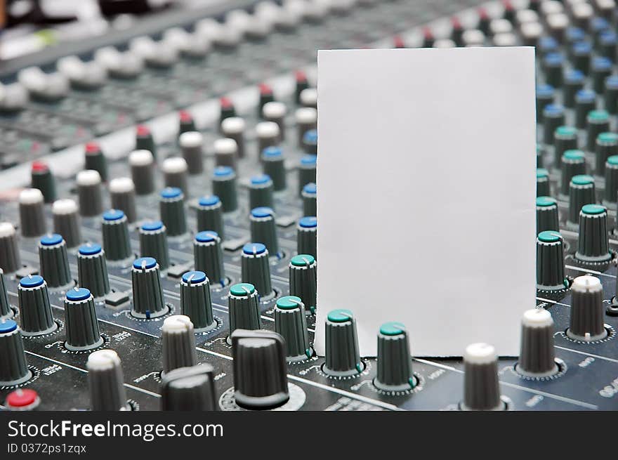 Paper blank with Sound mixer