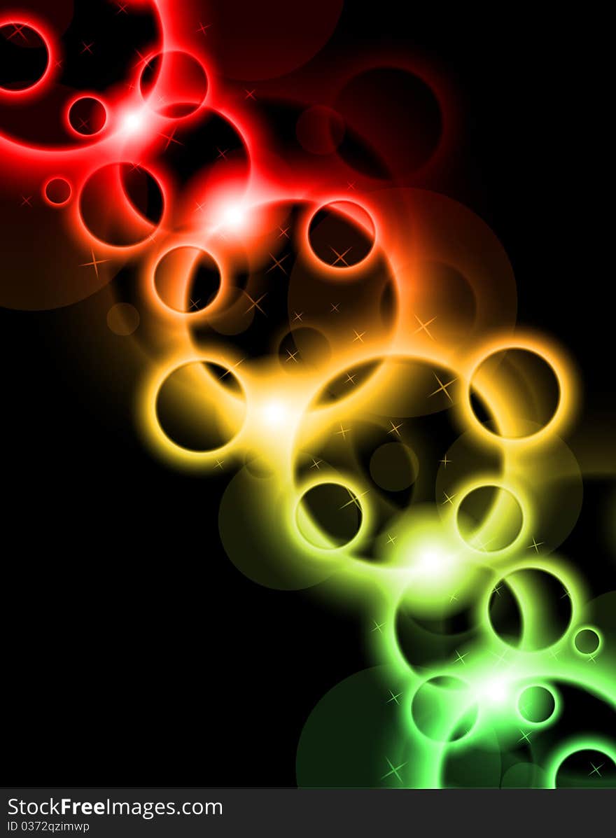 Magic Power colorful circles Background