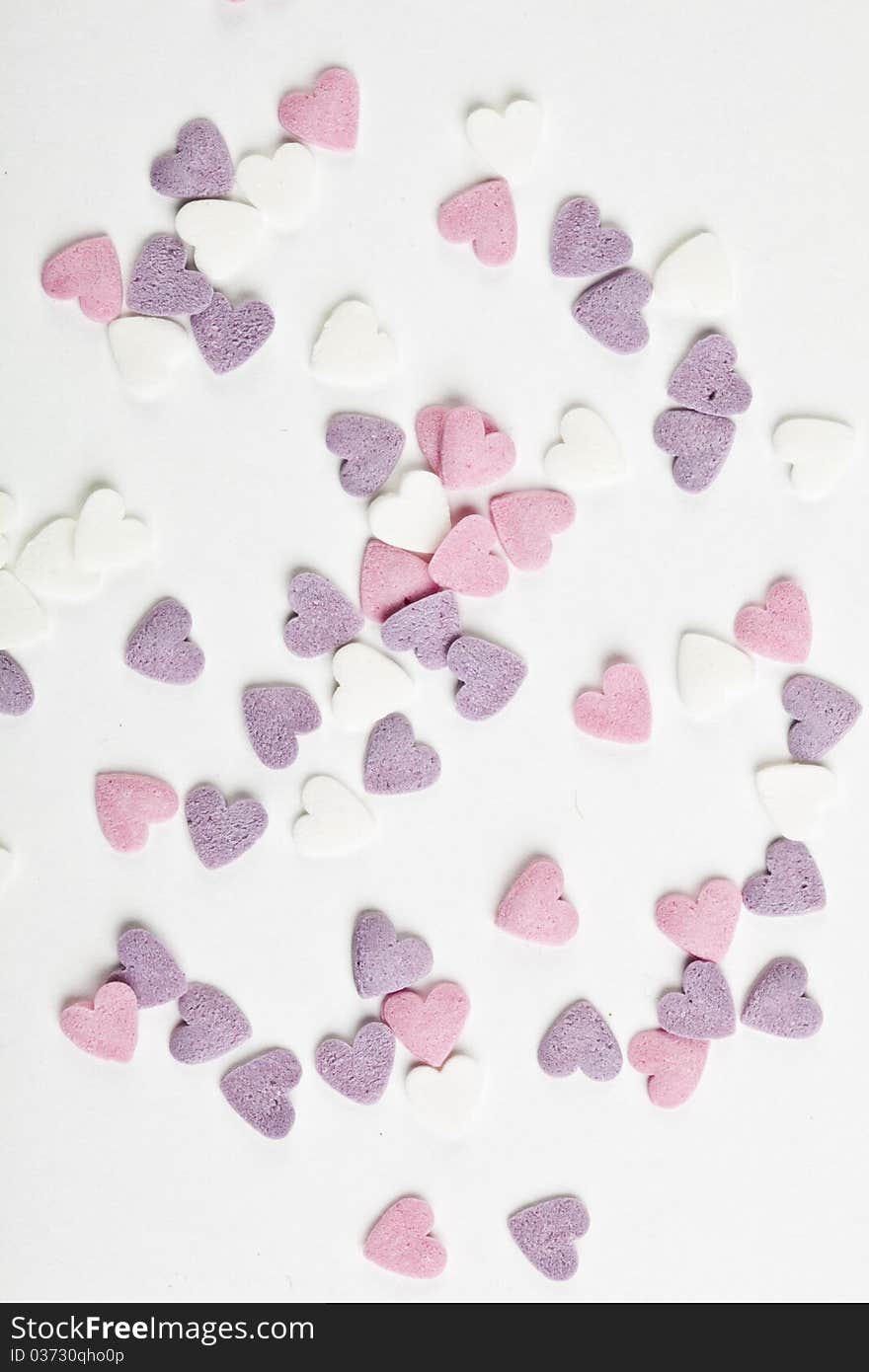 Heart shaped candy sweets